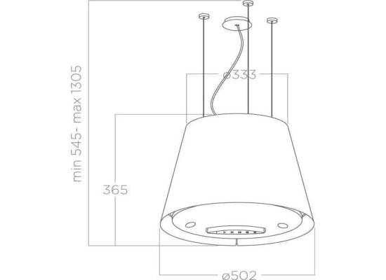 _kupon RABAT %_| Okap wyspowy ELICA EASY UX BL MAT/F/50 czarny mat | 610 m3/h (PRF0120352A)