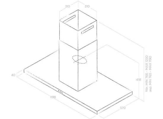 _kupon RABAT %_| Okap wyspowy ELICA THIN ISLAND IX/A/120 stal nierdzewna | 680 m3/h (PRF0144973)