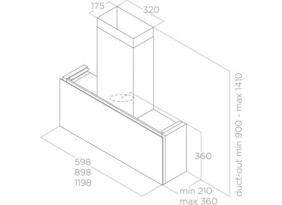 _kupon RABAT %_|_wysyłka 24H*_| Okap przyścienny ELICA RULES DEKT/F/60 gres dekton | 700 m3/h (PRF0163755)