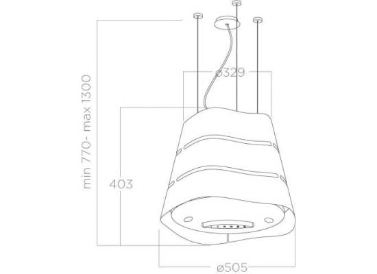 _kupon RABAT %_| Okap wyspowy ELICA WAVE UX BL MAT/F/51 czarny mat | 610 m3/h (PRF0171193)
