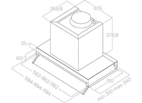 _kupon RABAT %_|_wysyłka 24H*_| Okap do zabudowy ELICA BOXIN LX/BL MAT/A/90 czarny mat | 620 m3/h (PRF0172167)