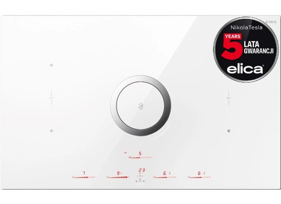 _kupon RABAT %_| Płyta indukcyjna z okapem ELICA NIKOLATESLA SWITCH EVO WH/A/83 białe (PRF0196330) | 5 lat GWARANCJI |