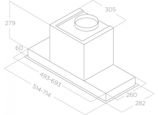 _kupon RABAT %_|_wysyłka 24H*_| Okap do zabudowy ELICA HIDDEN 2.0 BL MAT/A/52 czarny mat | 700 m3/h (PRF0197740)