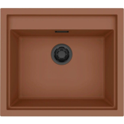 Zlew ELLECI SINTESI 105-BKM clay (K83) KERATEK + czarny odpływ (LKS10583BKM) *** zamów wycięcie otworów GRATIS ***