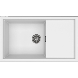 Zlew ELLECI SINTESI 410 white (K96) KERATEK (LKS41096) *** zamów wycięcie otworów GRATIS ***