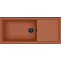 Zlew ELLECI SINTESI 510-BKM clay (K83) KERATEK + czarny odpływ (LKS51083BKM) *** zamów wycięcie otworów GRATIS ***