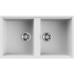 Zlew ELLECI BEST 450 BSO white (K96) KERATEK (LKB45096BSO) *** zamów wycięcie otworów GRATIS ***