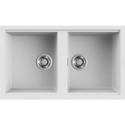 Zlew ELLECI BEST 450 white (K96) KERATEK (LKB45096) *** zamów wycięcie otworów GRATIS ***
