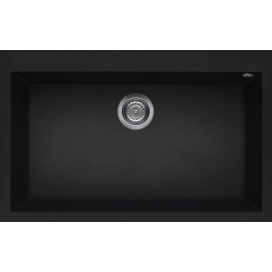 Zlew ELLECI QUADRA 130 black (K86) KERATEK (LKQ13086) *** zamów wycięcie otworów GRATIS ***