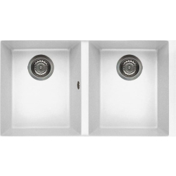 Zlew ELLECI QUADRA 350 white (K96) KERATEK (LKQ35096) *** zamów wycięcie otworów GRATIS ***