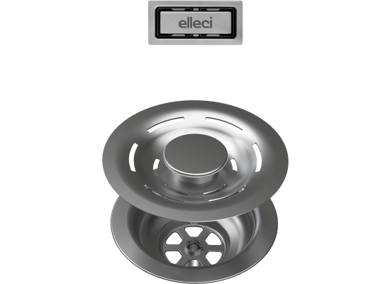 Elementy odpływu - korek z przelewem ELLECI FLOW PRO stal (COMPP90CTPLUXF)