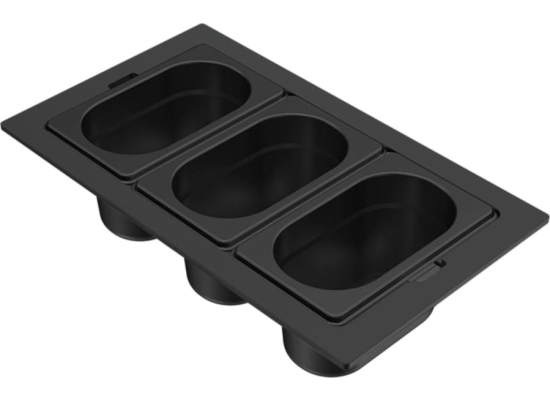Zestaw ELLECI Gourmet 1/9 CZARNY do SINTESI 105 i 130 (KF013100BK)