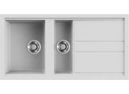 Zlew ELLECI BEST 475 bianco (G68) GRANITEK (LGB47568) *** zamów wycięcie otworów GRATIS ***