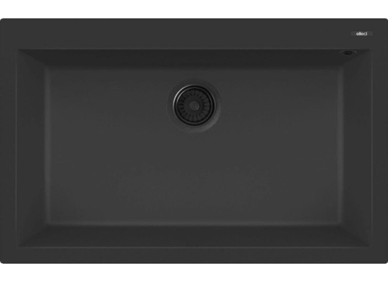 Zlew ELLECI QUADRA 130 tutto nero (G40) GRANITEK (LGQ13040A66) *** zamów wycięcie otworów GRATIS ***