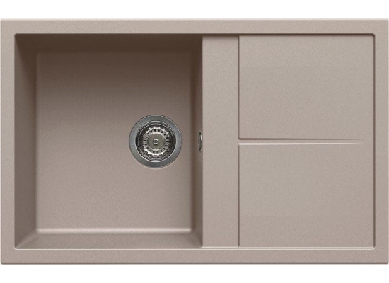 Zestaw ELLECI | zlew UNICO 300 + bateria C01 CADDY | tortora G43 (LGU30043+MGKC0143)