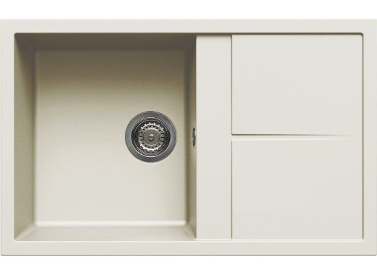 Zestaw ELLECI | zlew UNICO 300 + bateria C02 SHELL PLUS | bianco antico G62 (LGU30062+MGKC0262)