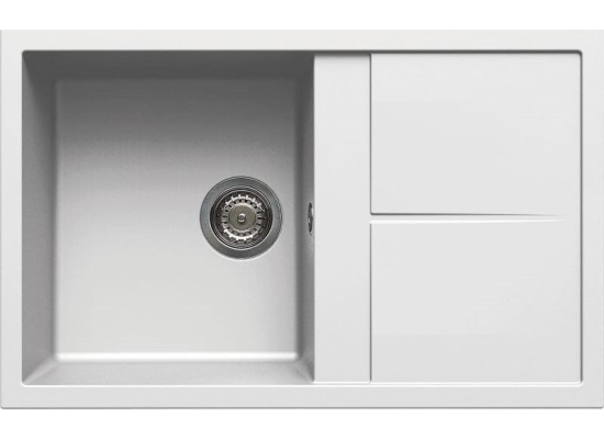 Zestaw ELLECI | zlew UNICO 300 + bateria C01 CADDY | bianco G68 (LGU30068+MGKC0168)