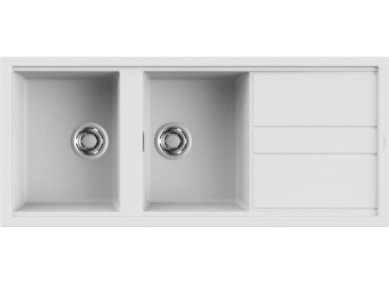 Zlew ELLECI BEST 500 white (K96) KERATEK (LKB50096) *** zamów wycięcie otworów GRATIS ***