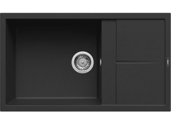 Zestaw ELLECI | zlew UNICO 410 + bateria ALUNA PLUS | black K86 (LKU41086+MKKA0286)