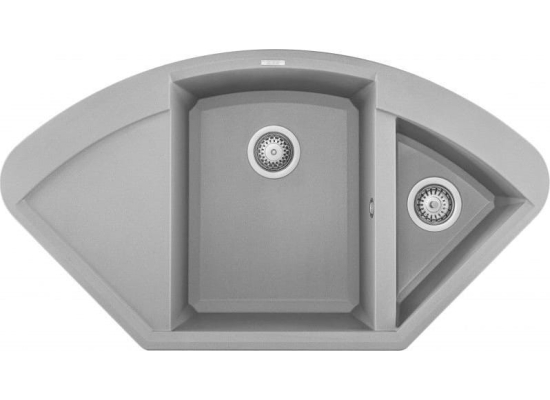 Zlew ELLECI EASY CORNER aluminium (M79) METALTEK (LMYCOR79) *** zamów wycięcie otworów GRATIS ***