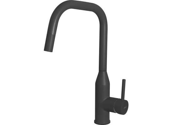 Zestaw ELLECI | zlew UNICO 410 + bateria DORA PLUS | nero G40 (LGU41040+MGKDRP40)