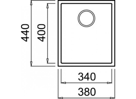 Zlew ELLECI QUADRA 100 BSO nero (G40) GRANITEK (LGQ10040BSO)