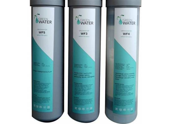 Zestaw wkładów filtrujących GREEN WATER by ELLECI ZWF2 do systemu filtracji AQUAPURA MACCHIATO