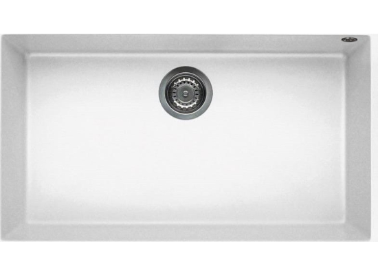 Zlew ELLECI QUADRA 130 BSO white (K96) KERATEK (LKQ13096BSO)