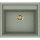 Zlew ELLECI SINTESI 105-GLD sage green (K82) KERATEK + złoty odpływ (LKS10582GLD) *** zamów wycięcie otworów GRATIS ***