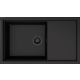 Zlew ELLECI SINTESI 410-BKM black (K86) KERATEK + czarny odpływ (LKS41086BKM) *** zamów wycięcie otworów GRATIS ***