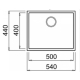 Zlew ELLECI QUADRA 105 BSO dark grey (K99) KERATEK (LKQ10599BSO)