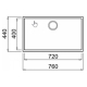 Zlew ELLECI QUADRA 130 BSO titanium (M73) METALTEK (LMQ13073BSO)