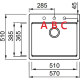 Zlew ELLECI TIME 105 tortora (G43) GRANITEK (LG210543FIXCI)