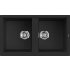 Zlew ELLECI BEST 450 black (K86) KERATEK (LKB45086) *** zamów wycięcie otworów GRATIS ***