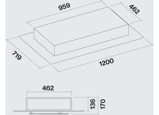 _dodatkowy RABAT %_| Okap sufitowy FALMEC AURA 120 biały | 600 m3/h | 5 lat gwarancji |