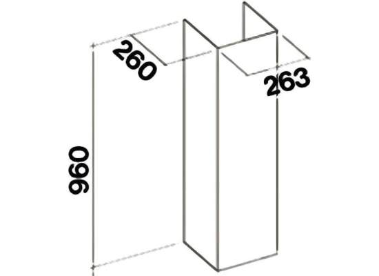 Przedłużenia komina FALMEC H=960mm czarne do LINE (KACL.512#N)