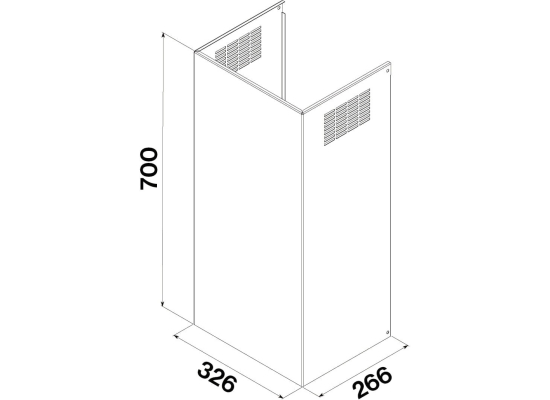 Przedłużenie komina FALMEC H=700mm BIAŁE do PLANE PLUS (KACL.1032#BF)