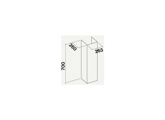 Przedłużenie komina FALMEC H=700mm INOX do PLANE PLUS (KACL.1032#IF)