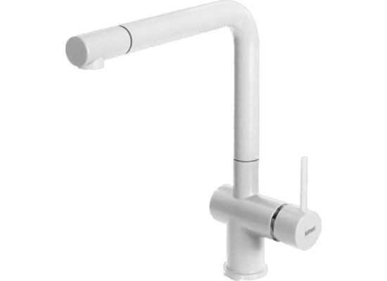 Zestaw FALMEC | zlew ISEO CERAMIX 70 + bateria ISEO CORNER | WHITE (biały mat)