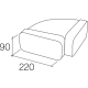Kolanko FALMEC poziome prostokątne 220x90mm (KACL.367)