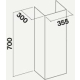 Przedłużenia komina FALMEC H=700mm inox do HORIZON (KACL.570#I)