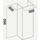 Przedłużenia komina FALMEC H=960mm inox do HORIZON (KACL.571#I)