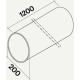 Rura sztywna FALMEC okrągła fi 200x1200mm (KACL.340)