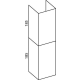 Komin FALMEC TELESKOPOWY czarny H185+H185 do VIRGOLA NO-DROP / MOVE (KCVJN.00#N)