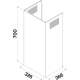 Przedłużenie komina FALMEC H=700mm BIAŁE do PLANE PLUS (KACL.1032#BF)
