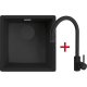 _wysyłka 24H*_| Zestaw FALMEC | zlew ISEO CERAMIX 40 + bateria ISEO ROUND | BLACK (czarny mat)