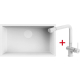 Zestaw FALMEC | zlew ISEO CERAMIX 70 + bateria ISEO CORNER | WHITE (biały mat)