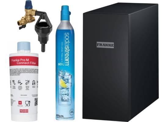 System filtracji FRANKE 6w1 Mythos WATER HUB ALL IN ONE z bateria złoty (szczotkowany) (160.0731.755)