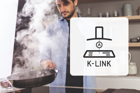 K-link - automatyczne dostosowanie pracy okapu do płyty
