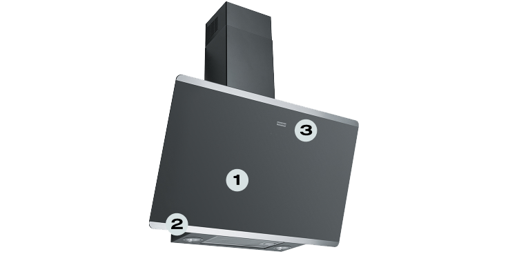 Evo Plus FPJ 705 V BK/SS Czarne szkło/Stal szlachetna